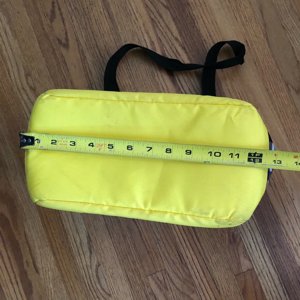 Black & White Gingham Picnic Tote with Yellow Trim - Picture 9 of 12